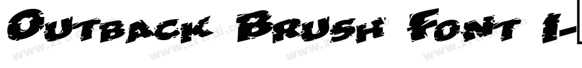 Outback Brush Font I字体转换